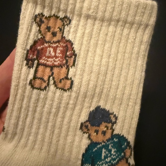 American Eagle Patterned Bear Socks - Cream - Picture 3 of 3
